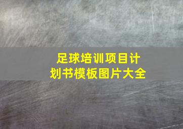 足球培训项目计划书模板图片大全