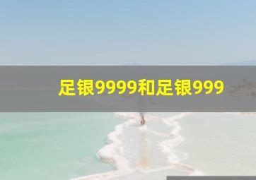 足银9999和足银999