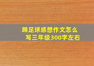 踢足球感想作文怎么写三年级300字左右