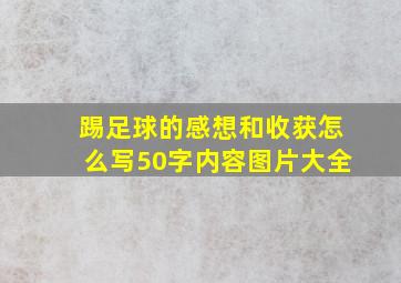 踢足球的感想和收获怎么写50字内容图片大全