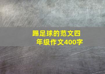 踢足球的范文四年级作文400字