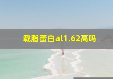 载脂蛋白al1.62高吗