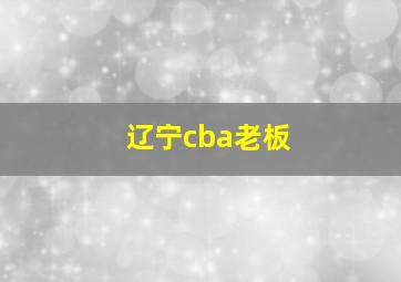 辽宁cba老板