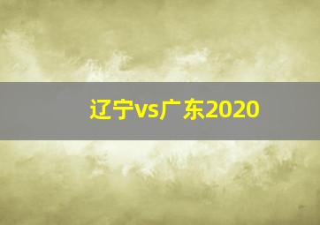 辽宁vs广东2020