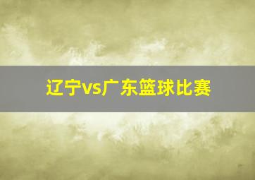 辽宁vs广东篮球比赛