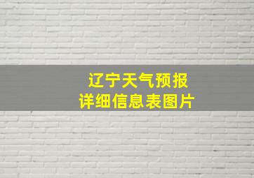 辽宁天气预报详细信息表图片