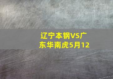 辽宁本钢VS广东华南虎5月12