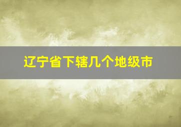 辽宁省下辖几个地级市