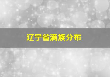 辽宁省满族分布