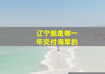 辽宁舰是哪一年交付海军的