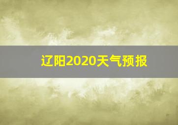 辽阳2020天气预报