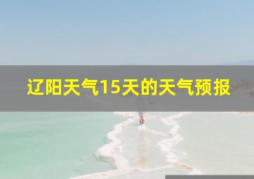 辽阳天气15天的天气预报