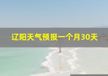 辽阳天气预报一个月30天