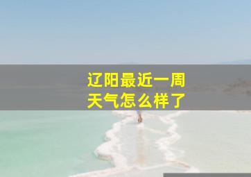 辽阳最近一周天气怎么样了