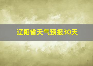 辽阳省天气预报30天