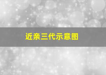 近亲三代示意图