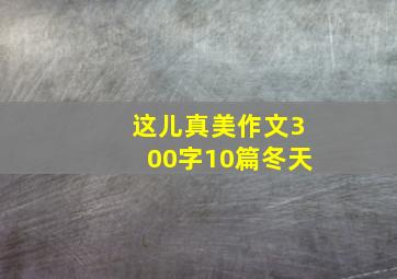 这儿真美作文300字10篇冬天