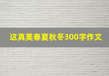 这真美春夏秋冬300字作文