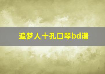 追梦人十孔口琴bd谱