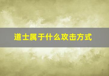 道士属于什么攻击方式