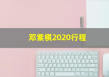 邓紫棋2020行程