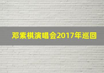 邓紫棋演唱会2017年巡回