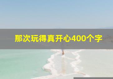 那次玩得真开心400个字