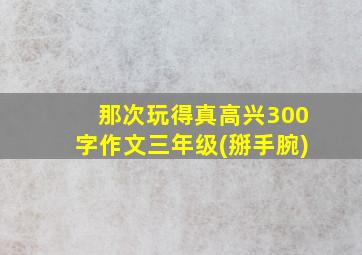 那次玩得真高兴300字作文三年级(掰手腕)