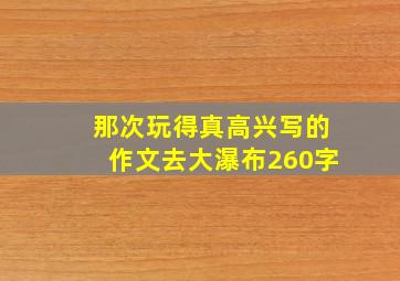 那次玩得真高兴写的作文去大瀑布260字