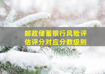 邮政储蓄银行风险评估评分对应分数级别