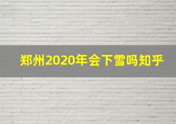 郑州2020年会下雪吗知乎