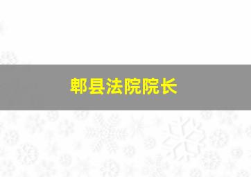 郫县法院院长