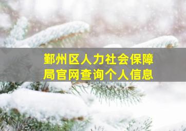 鄞州区人力社会保障局官网查询个人信息