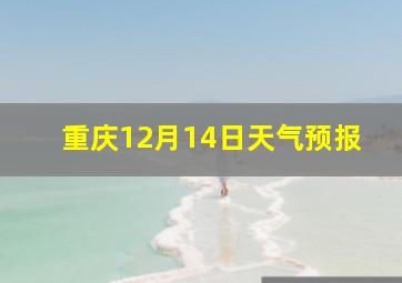 重庆12月14日天气预报