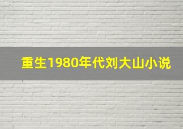 重生1980年代刘大山小说