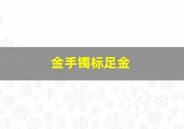 金手镯标足金