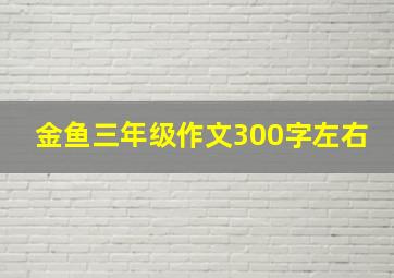 金鱼三年级作文300字左右