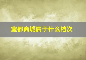 鑫都商城属于什么档次