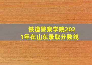 铁道警察学院2021年在山东录取分数线