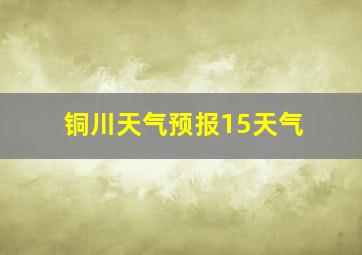 铜川天气预报15天气