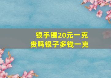 银手镯20元一克贵吗银子多钱一克