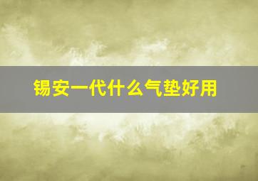 锡安一代什么气垫好用