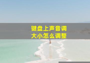 键盘上声音调大小怎么调整