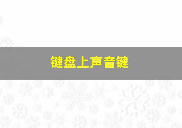 键盘上声音键