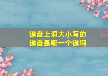 键盘上调大小写的键盘是哪一个键啊