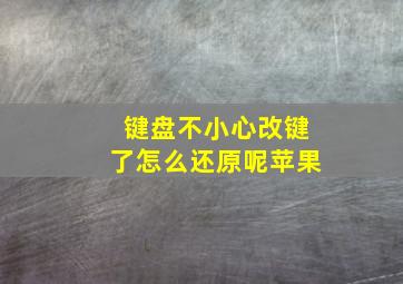 键盘不小心改键了怎么还原呢苹果