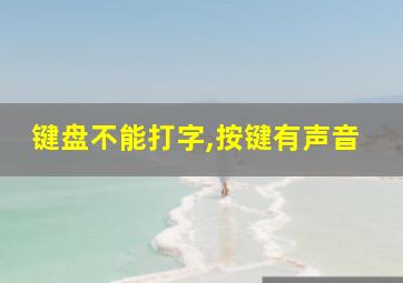 键盘不能打字,按键有声音