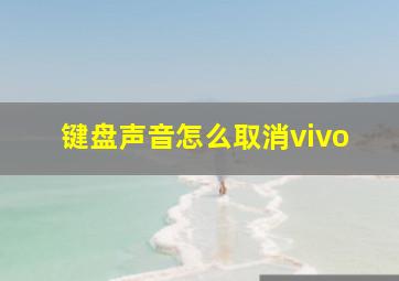 键盘声音怎么取消vivo