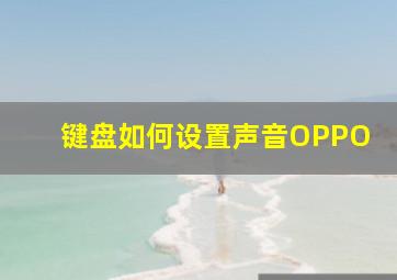 键盘如何设置声音OPPO