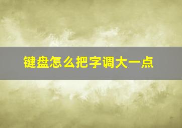 键盘怎么把字调大一点